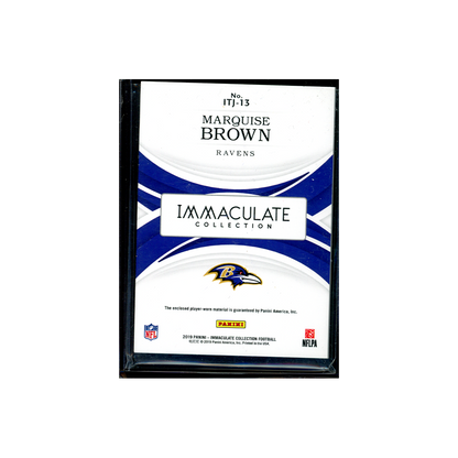 Marquise Brown 2019 Panini Immaculate Collection Football Rookie Triple Jersey /49