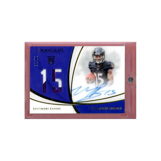 Marquise Brown 2019 Panini Immaculate Collection Football RPA /15