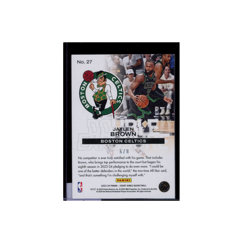 Jaylen Brown 2023-24 Panini Court Kings Basketball Double Exposure /8