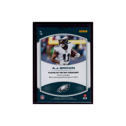 AJ Brown 2023 Panini Player of the Day Football Orange /199