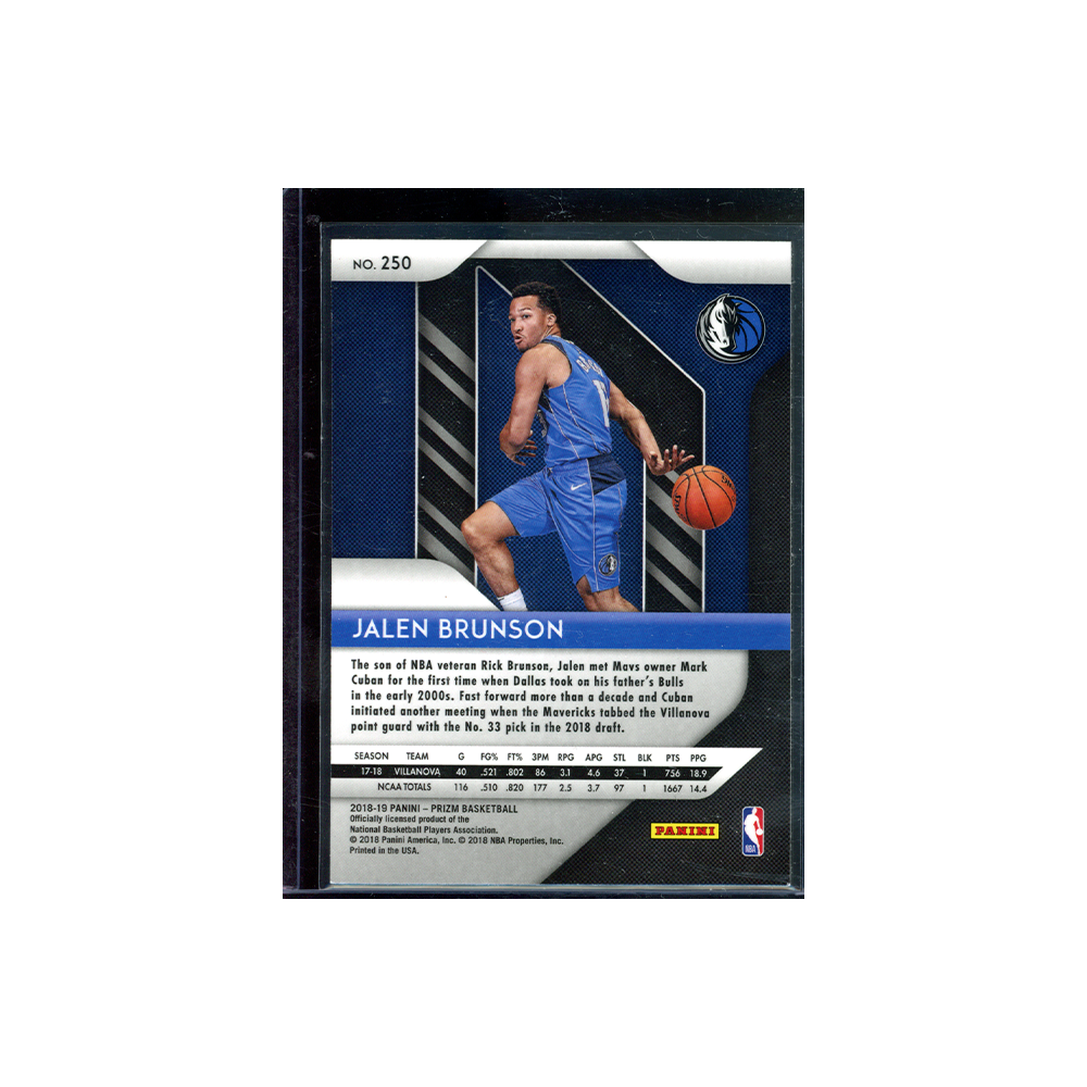 Jalen Brunson 2018-19 Panini Prizm Basketball Rookie