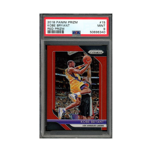 Kobe Bryant 2018-19 Panini Prizm Basketball Red Prizm /299 PSA 9