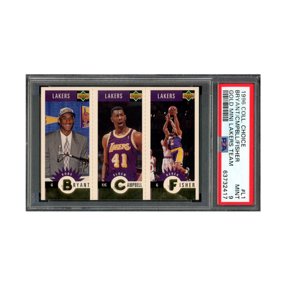 Bryant Campbell Fisher 1996 Collectors Choice Gold Mini Lakers Team Rookie PSA 9