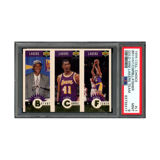 Bryant Campbell Fisher 1996 Collectors Choice Gold Mini Lakers Team Rookie PSA 9