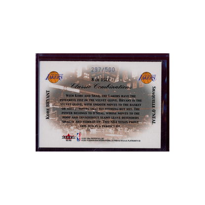 Kobe Bryant/Shaquille O'Neal 2001 Fleer Platinum Classic Combinations /500