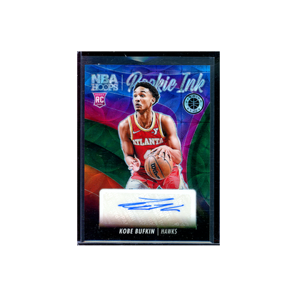 Kobe Bufkin 2023-24 Panini Premium Stock Basketball Rookie Ink Auto Green Scope /8