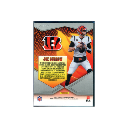 Joe Burrow 2022 Panini Phoenix Football Flame Throwers Silver