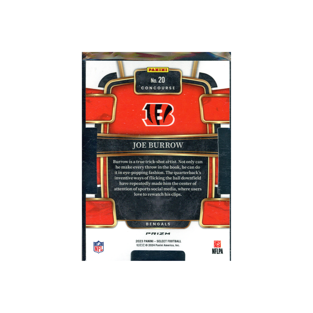 Joe Burrow 2023 Panini Select Football Red Blue