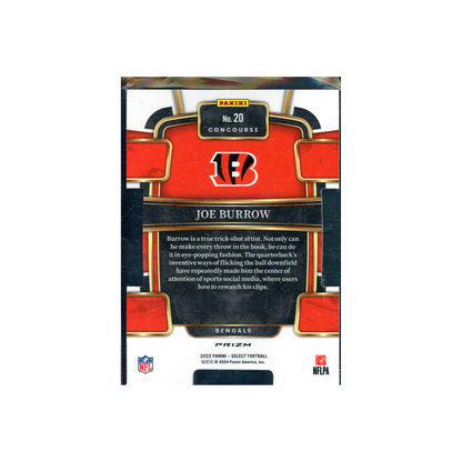 Joe Burrow 2023 Panini Select Football Red Blue