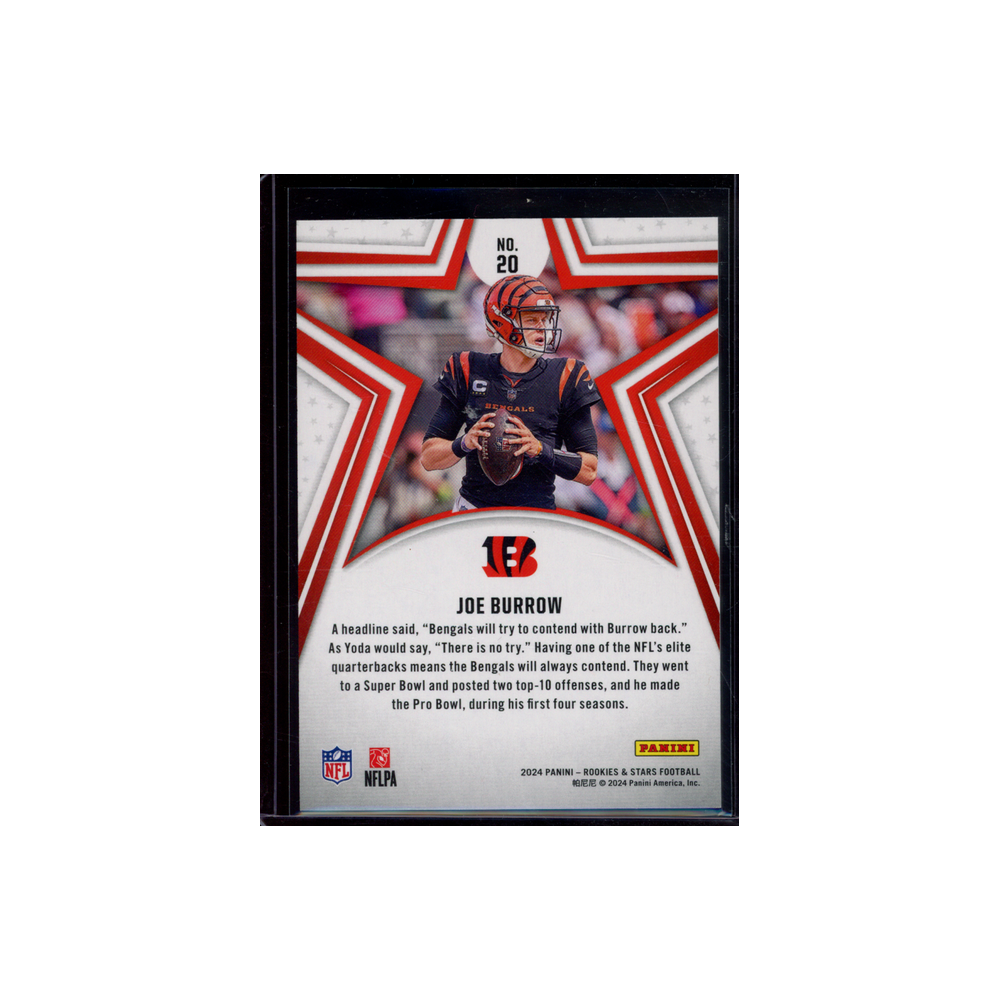 Joe Burrow 2024 Panini Rookies & Stars Football Purple /299