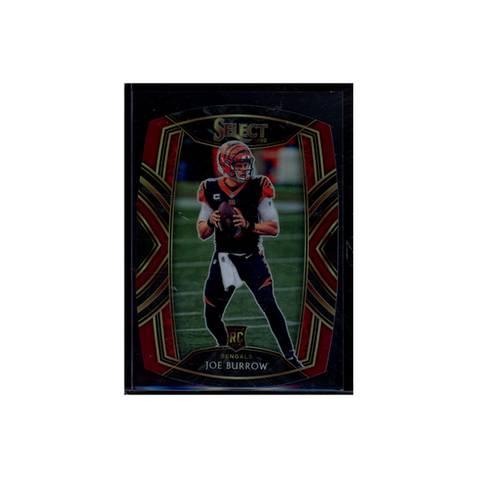 Joe Burrow 2020 Panini Select Football Rookie Red Die-Cut