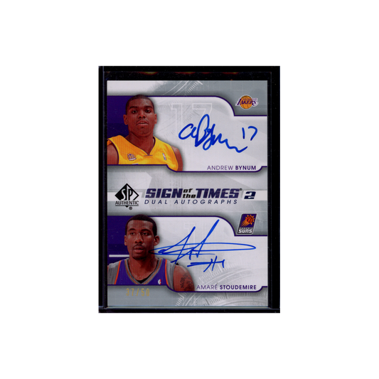 Andrew Bynum/Amare Stoudemire 2008-09 Upper Deck SP Authentic Dual Auto /50