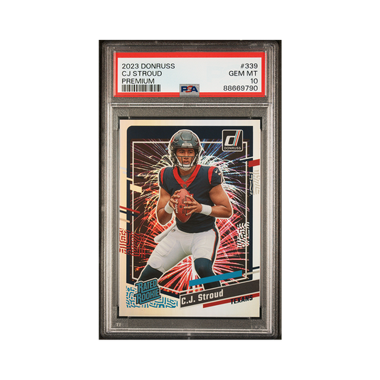 CJ Stroud 2023 Donruss Football Premium Rated Rookie PSA 10