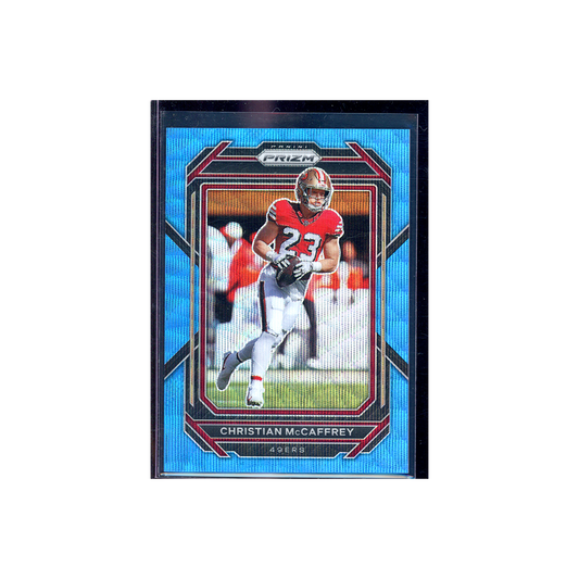 Christian McCaffrey 2023 Panini Prizm Football Blue Wave Prizm /199