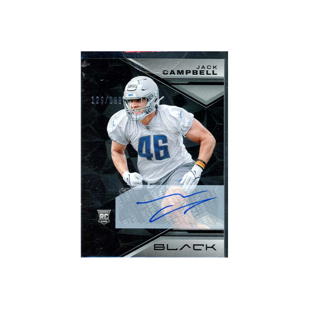 Jack Campbell 2023 Panini Black Football Rookie Auto /199