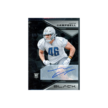 Jack Campbell 2023 Panini Black Football Rookie Auto /199