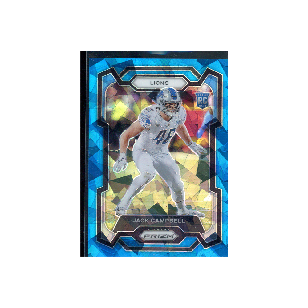 Jack Campbell 2023 Panini Prizm Football Blue Ice Prizm Rookie /99