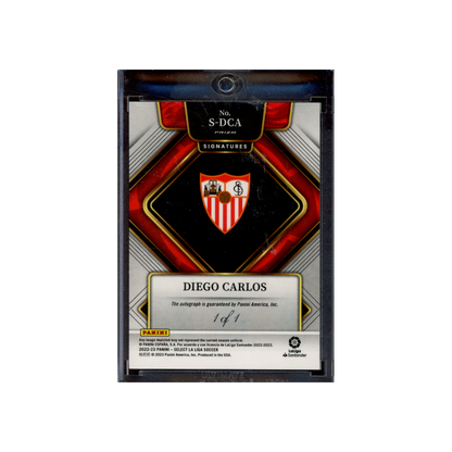 Diego Carlos 2022-23 Panini Select La Liga Soccer Auto Black 1/1