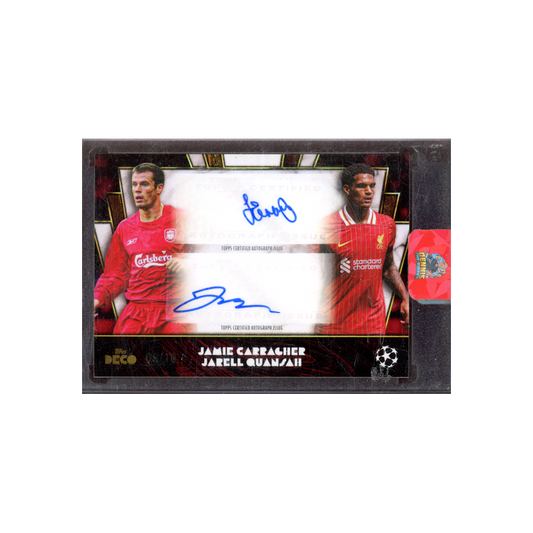 Jamie Carragher Jarell Quansah 2024 Topps Deco Then & Now Dual Auto /10