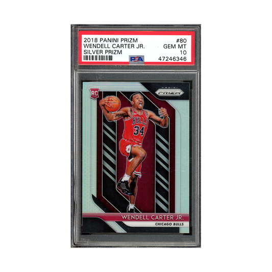 Wendell Carter Jr. 2018-19 Panini Prizm Basketball Silver Prizm Rookie PSA 10