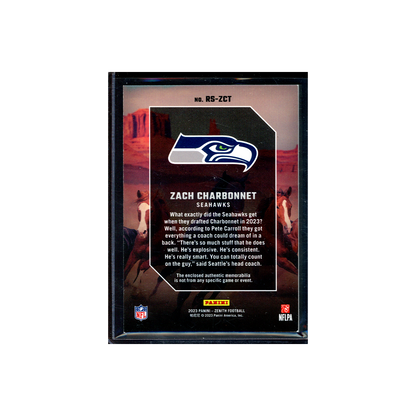 Zach Charbonnet 2023 Panini Zenith Football Rookie Stallions Jersey