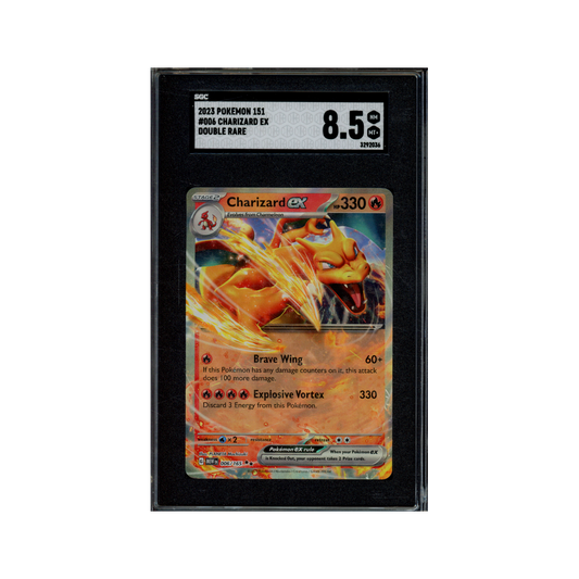 Charizard Ex Double Rare 2023 Pokemon 151 SGC 8.5