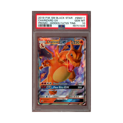 Charizard GX Promo Hidden Fates Tins 2019 PM SM Black Star PSA 10