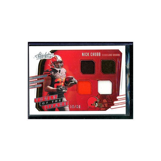 Nick Chubb 2020 Panini Absolute Football Tools of the Trade Patch /60