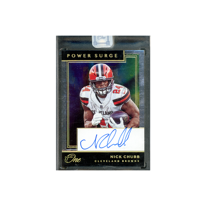 Nick Chubb 2019 Panini One Football Power Surge Auto /10