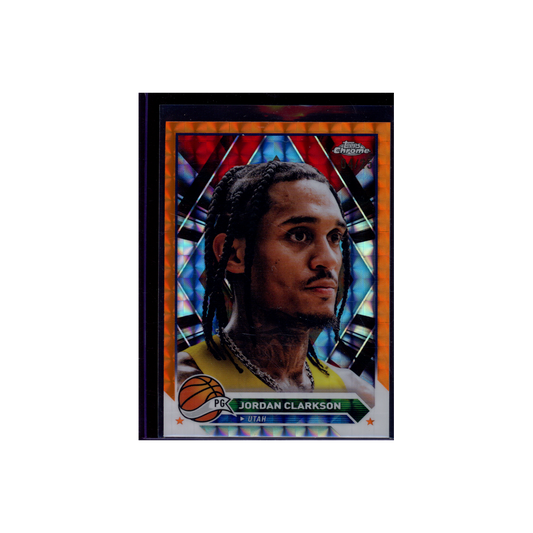 Jordan Clarkson 2023-24 Topps Chrome Basketball Orange Geometric /25