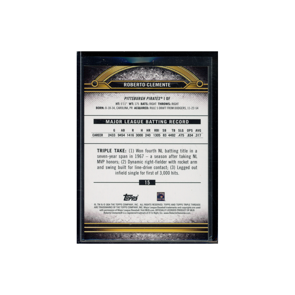 Roberto Clemente 2024 Topps Baseball Yellow /75