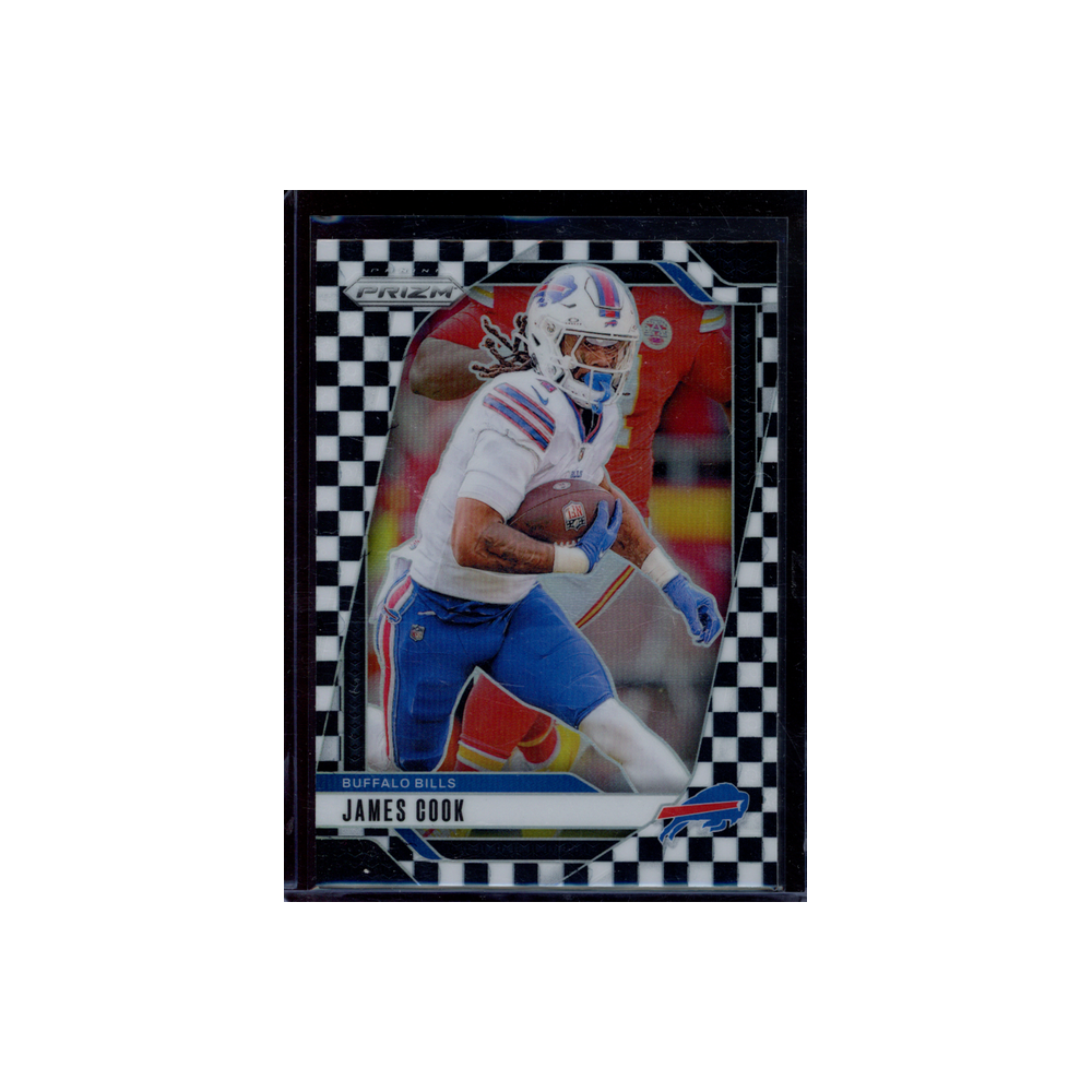James Cook 2024 Panini Prizm Football Black & White Checkerboard