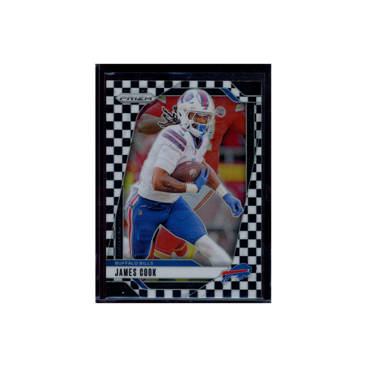 James Cook 2024 Panini Prizm Football Black & White Checkerboard
