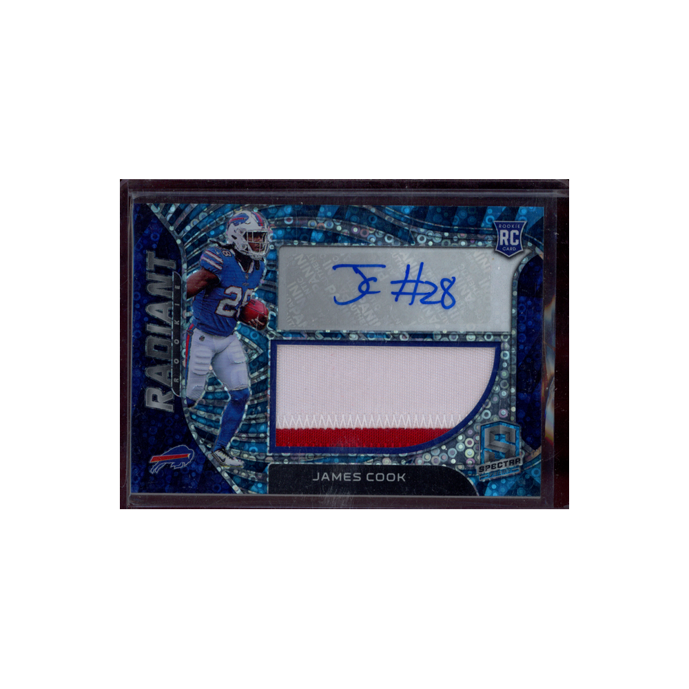 James Cook 2022 Panini Spectra Football Rookie Patch Auto /50