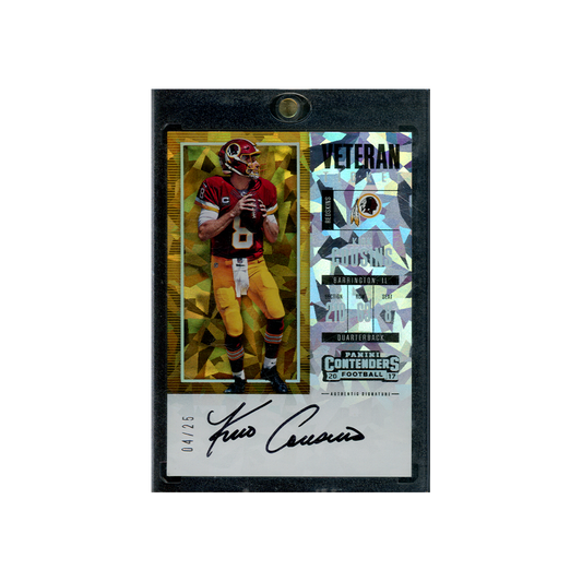 Kirk Cousins 2017 Panini Contenders Football Veteran Ticket Cracked Ice Auto /25