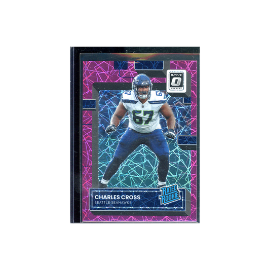 Charles Cross 2022 Panini Donruss Optic Football Rated Rookie Pink Velocity /79