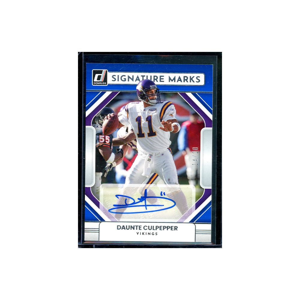 Daunte Culpepper 2022 Panini Donruss Football Signature Marks Auto /20