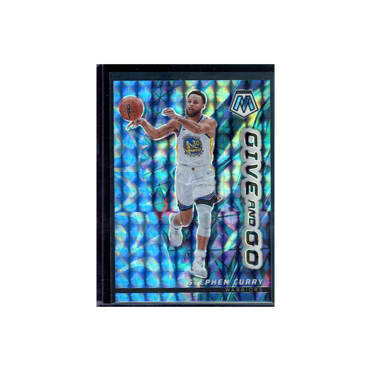 Stephen Curry 2022-23 Panini Mosaic Basketball Give and Go Blue Reactive /99