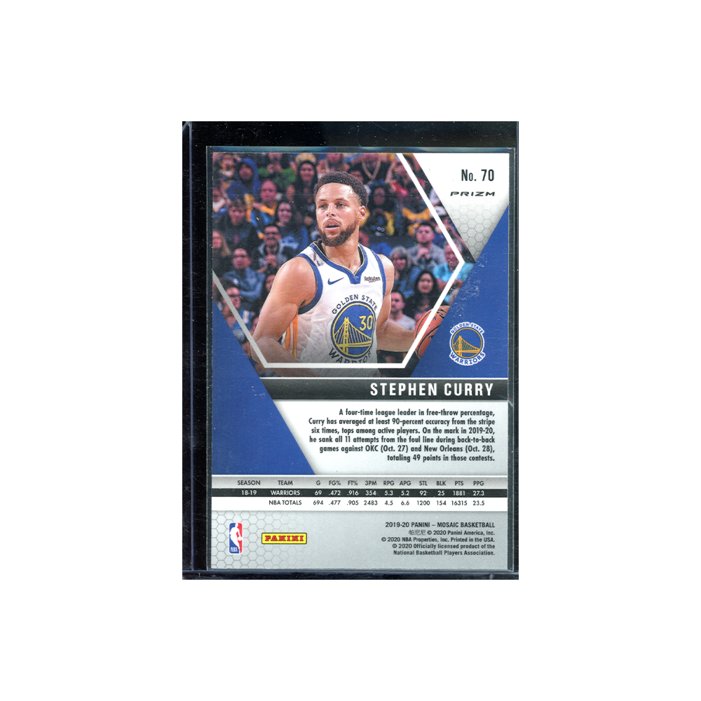 Stephen Curry 2019-20 Panini Mosaic Basketball Reactive Orange