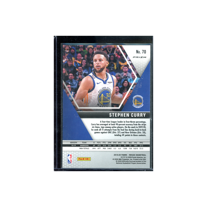 Stephen Curry 2019-20 Panini Mosaic Basketball Reactive Orange