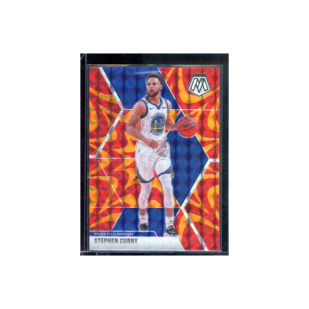 Stephen Curry 2019-20 Panini Mosaic Basketball Reactive Orange