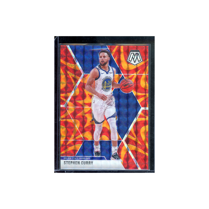 Stephen Curry 2019-20 Panini Mosaic Basketball Reactive Orange