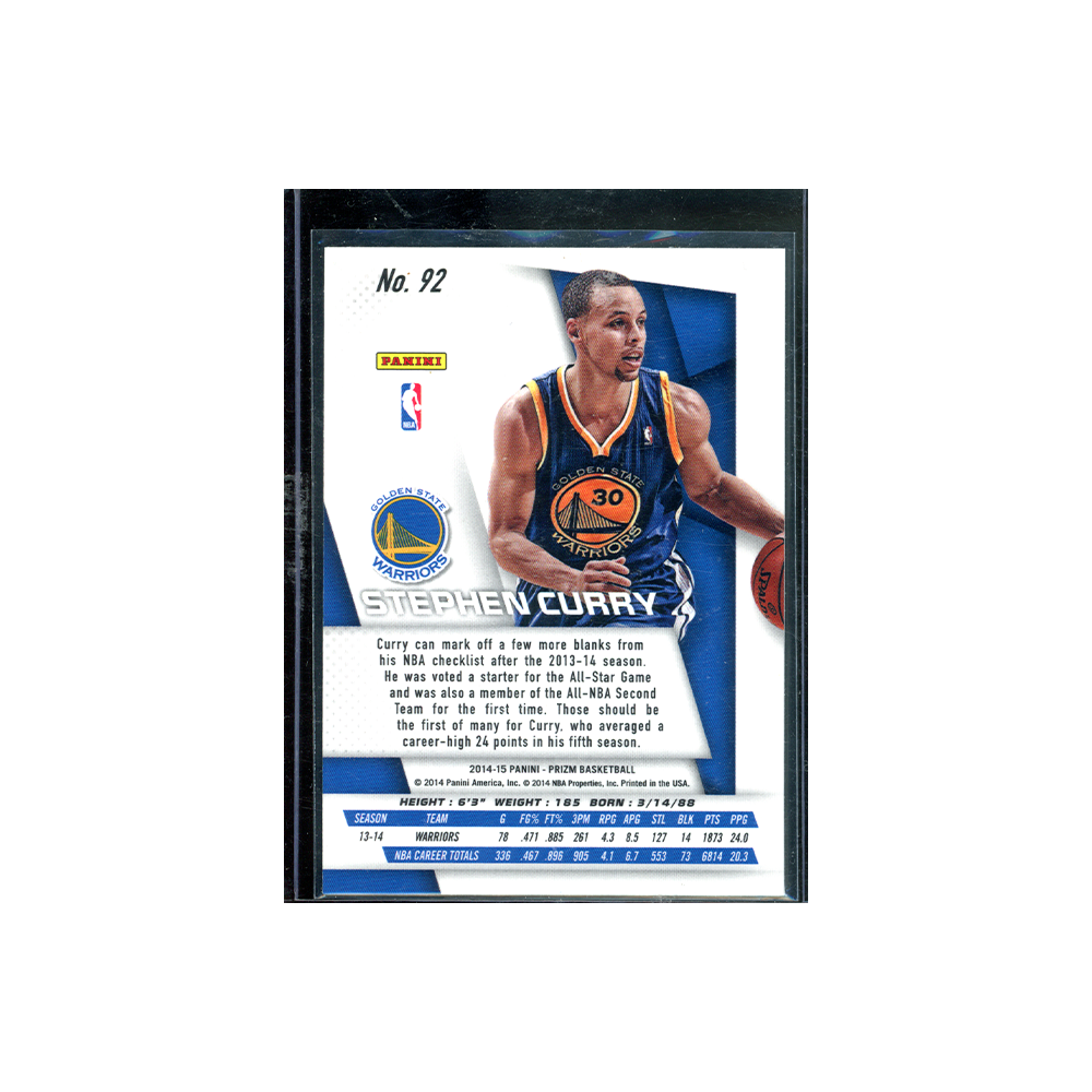 Stephen Curry 2014-15 Panini Prizm Basketball