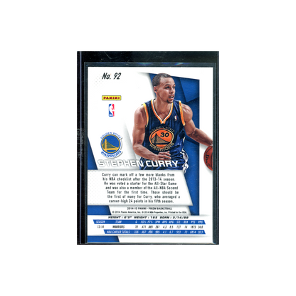 Stephen Curry 2014-15 Panini Prizm Basketball