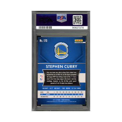 Stephen Curry 2015-16 Panini Prizm Basketball Silver Prizm PSA 9