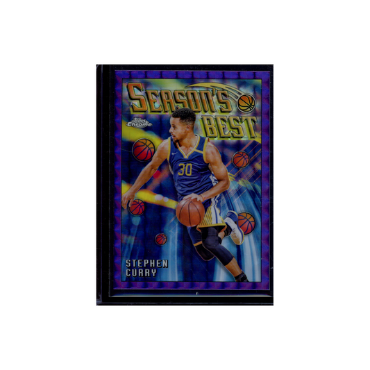 Stephen Curry 2024 Topps Chrome Basketball Season's Best Purple Geometric
