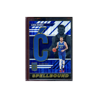Luka Doncic 2023-24 Panini Donruss Elite Basketball Spellbound Blue 'C' /99