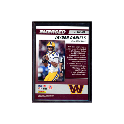Jayden Daniels 2024 Panini Score Football Emerged Rookie