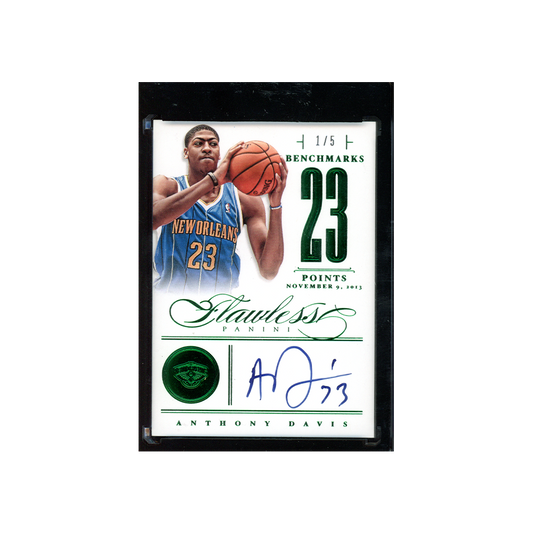 Anthony Davis 2012-13 Panini Flawess Basketball Benchmarks Rookie Auto Emerald /5