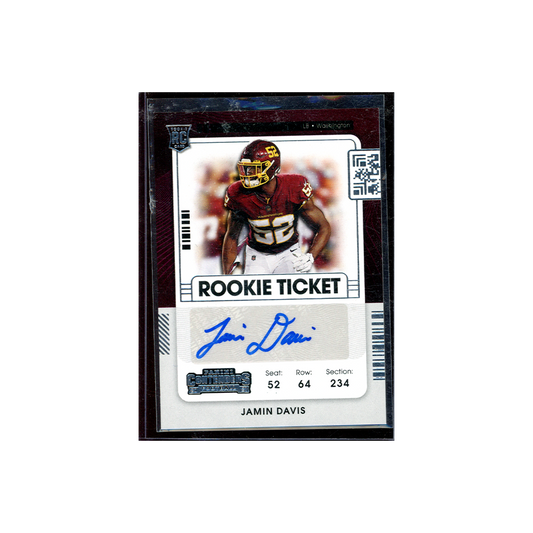 Jamin Davis 2021 Panini Contenders Football Rookie Ticket Auto